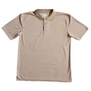 3/$20 grey matter concepts tan performance polo shirt